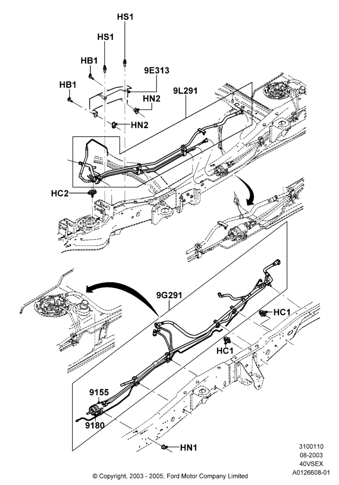 10N - Fuel Lines, 4.0L V6 12V SOHC EFI; 04/AUG/2003-01/MAY/2006