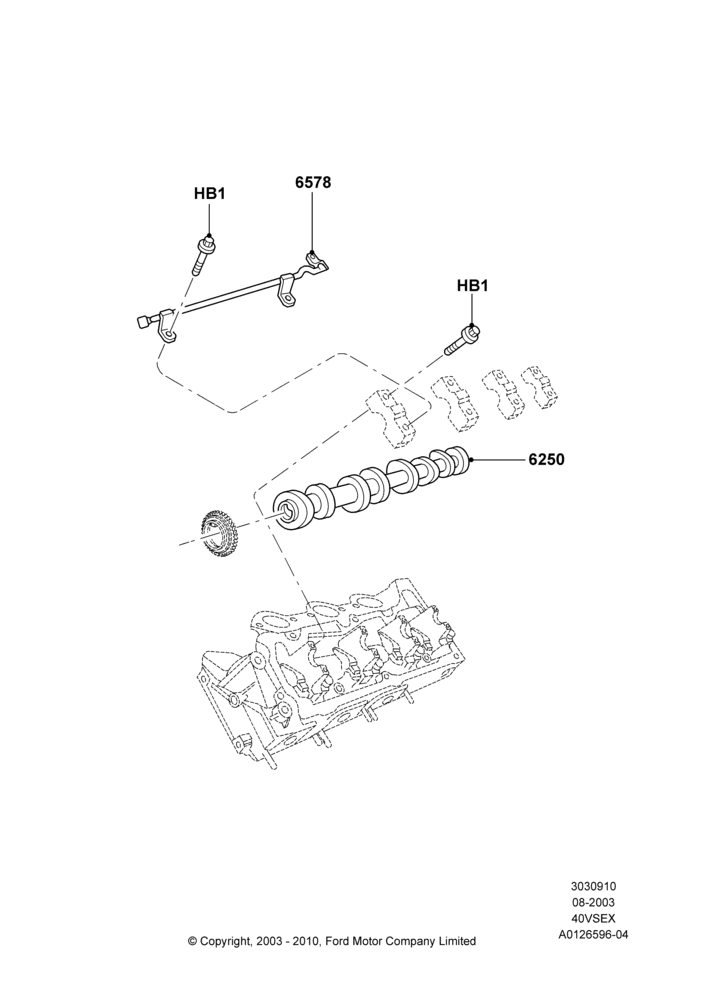 Camshaft, 4.0L V6 12V SOHC EFI
