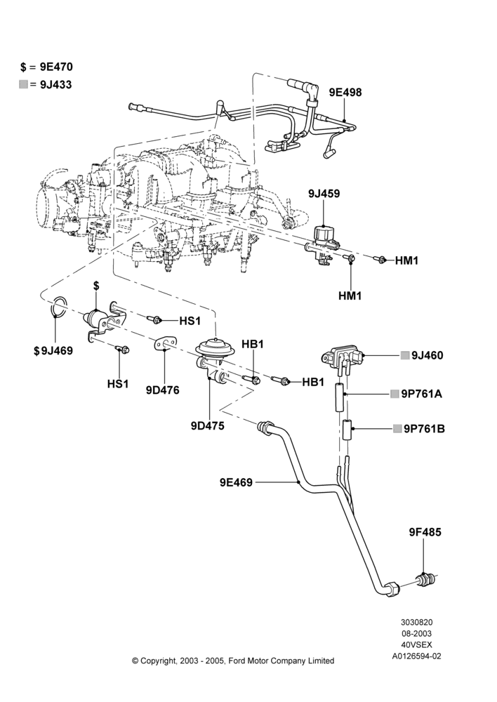 Exhaust Gas Recirculation, 4.0L V6 12V SOHC EFI