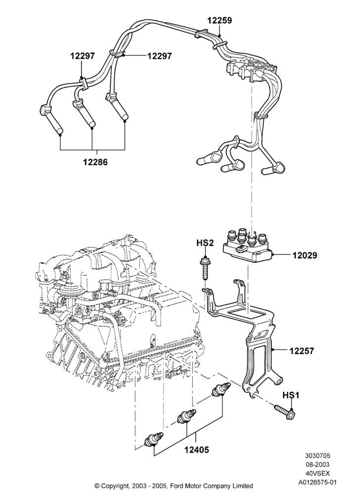 05F - Ignition Coil and Wires/Spark Plugs, 4.0L V6 12V SOHC EFI; 04/AUG/2003-16/DEC/2011