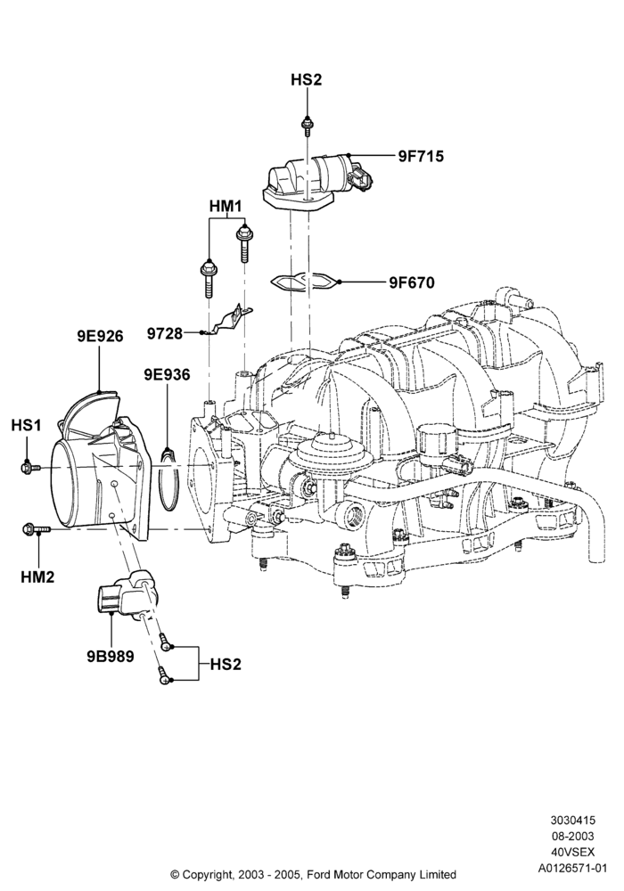 15F - Throttle Housing, 4.0L V6 12V SOHC EFI; 04/AUG/2003-16/DEC/2011