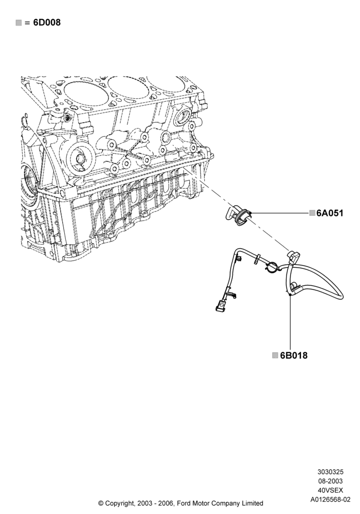 25D - Engine Heater, 4.0L V6 12V SOHC EFI; 04/AUG/2003-16/DEC/2011
