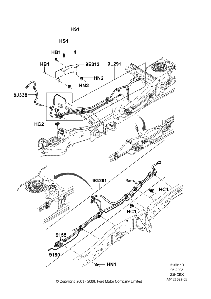 10A - Fuel Lines, 2.3L 4V NA I4 Petrol; 04/AUG/2003-01/MAY/2006