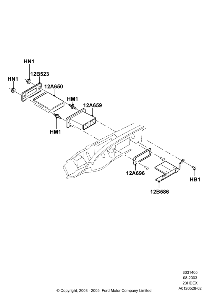 05A - Engine Modules and Sensors, 2.3L 4V NA I4 Petrol; 04/AUG/2003-16/DEC/2011