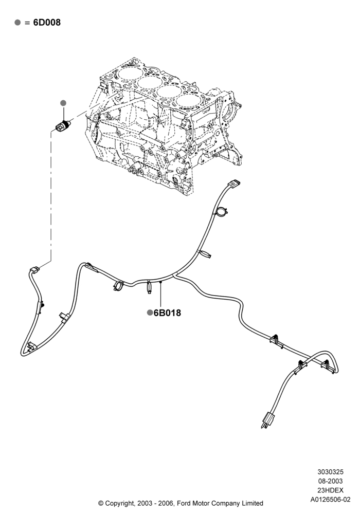 25A - Engine Heater, 2.3L 4V NA I4 Petrol; 04/AUG/2003-26/JUL/2010