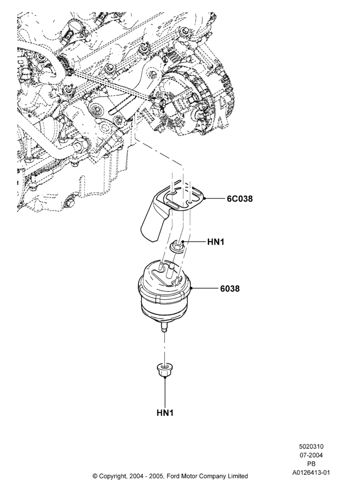 10 - Transmission Mounting; 12/JUL/2004-04/JUN/2007