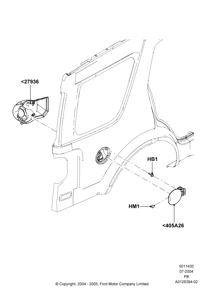 30 - Fuel Tank Filler Door and Controls; 12/JUL/2004-04/JUN/2007