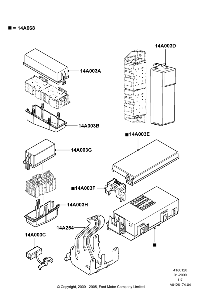 20B - Fuses, Holders and Circuit Breakers, Fuse panels and Relay panels; 31/JAN/2000-09/MAY/2003