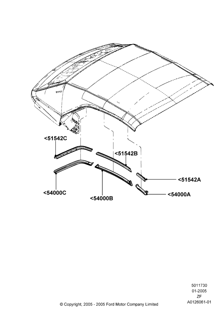 30A - Soft Top Seals, Convertible; 31/JAN/2005-26/FEB/2009