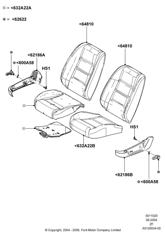 20A - Front Seat Pads/Valances & Heating; 07/SEP/2004-05/JUN/2006