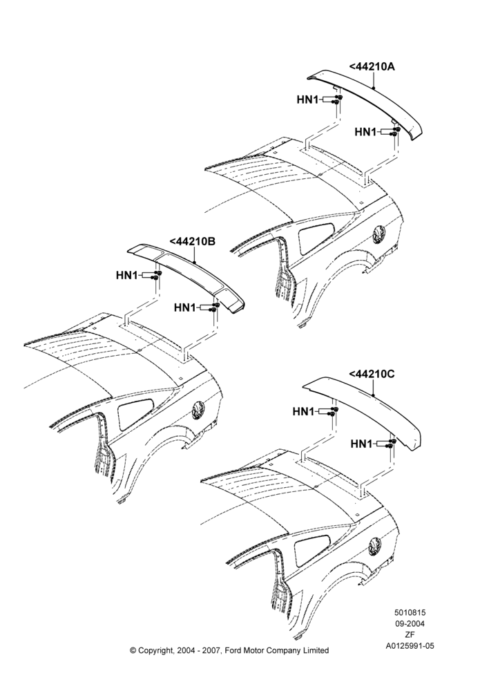 15XA - Spoiler and Related Parts, Accessory; 07/SEP/2004-26/FEB/2009