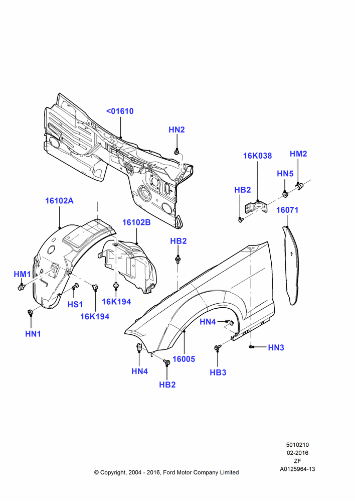 10 - Dash Panel and Front Fenders; 07/SEP/2004-27/JUN/2014
