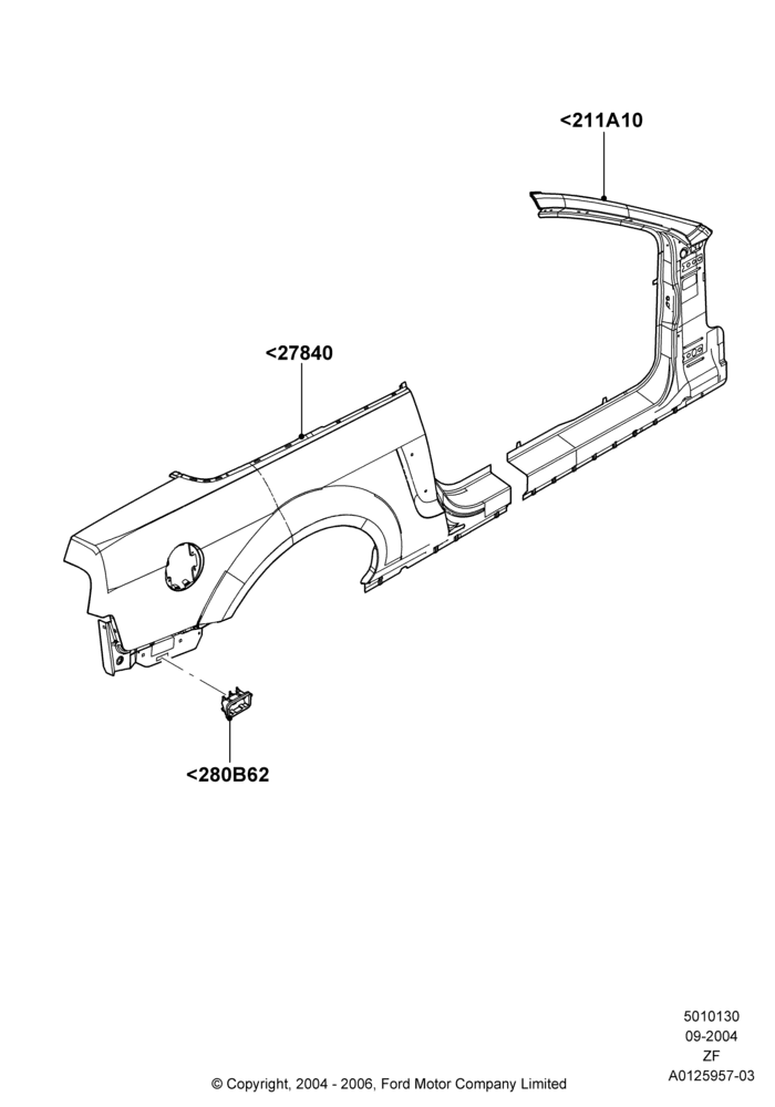30B - Side Panels - Outer, Convertible; 31/JAN/2005-27/JUN/2014