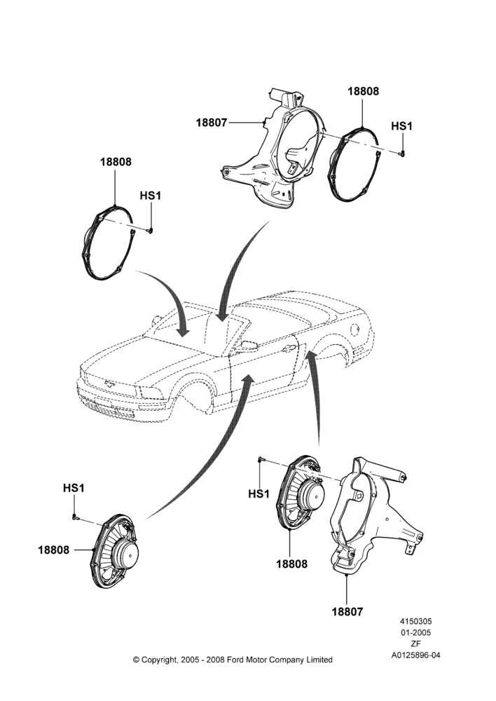 05B - Speakers, Convertible, Premium Sound System; 31/JAN/2005-27/JUN/2014