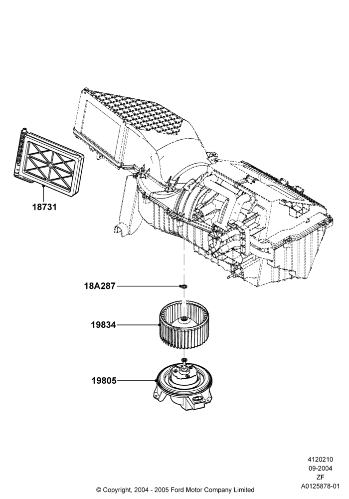 10A - Heater/Air Cond.Internal Components; 07/SEP/2004-26/FEB/2009