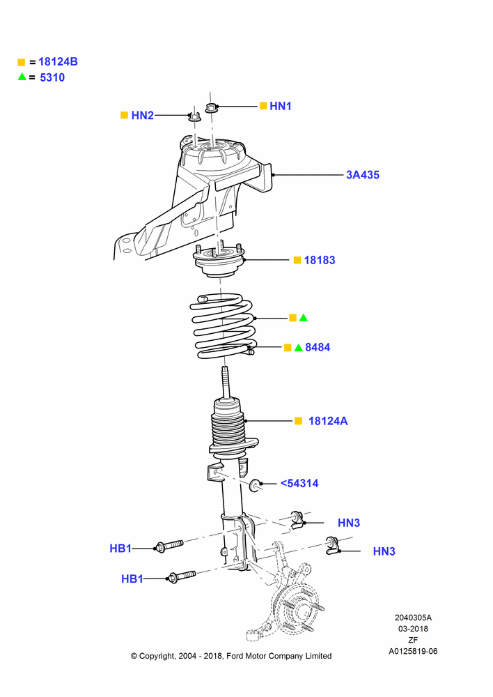 05A - Front Suspension Struts and Springs, (-) Shelby; 07/SEP/2004-07/NOV/2008