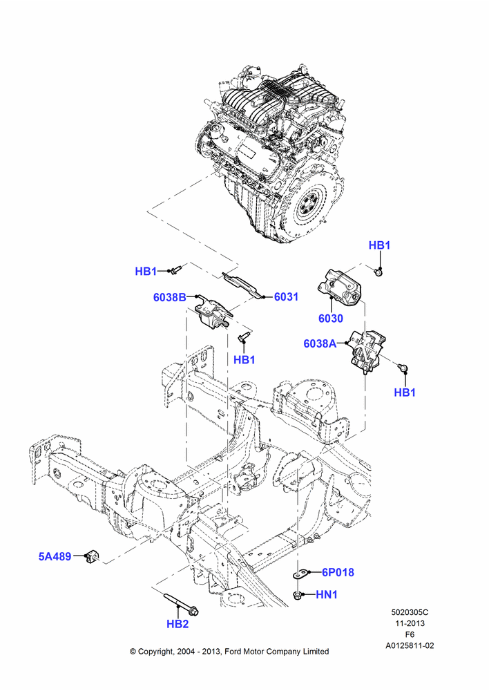 Engine Mounting, 4.2L V6 12v OHV EFI