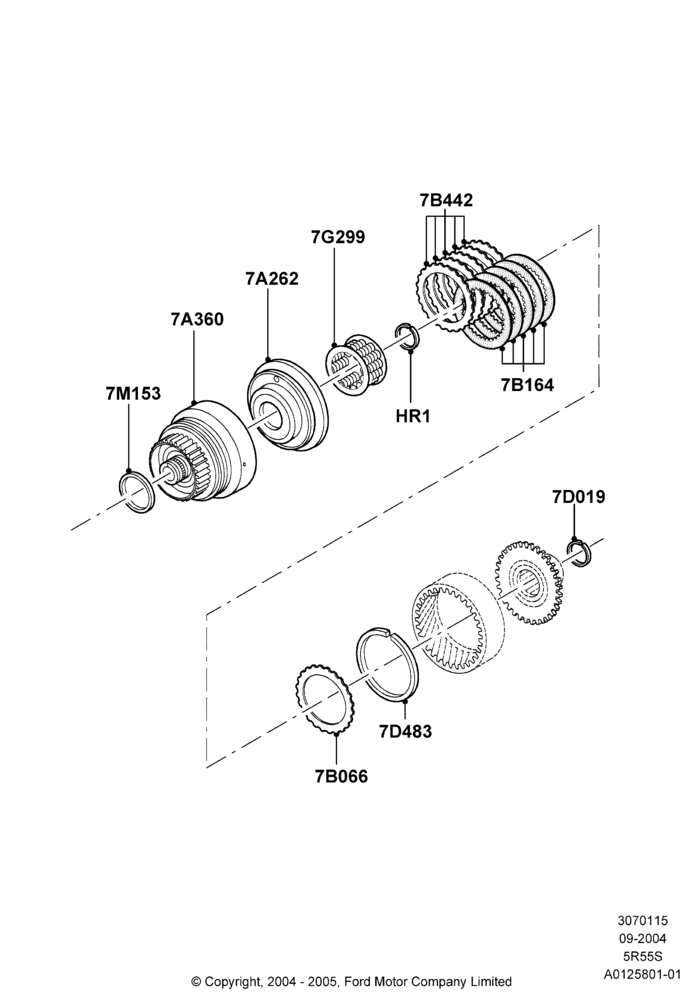 15C - Forward Clutch and Components, 5 Speed Auto Transmission 5R55S; 07/SEP/2004-22/MAR/2010
