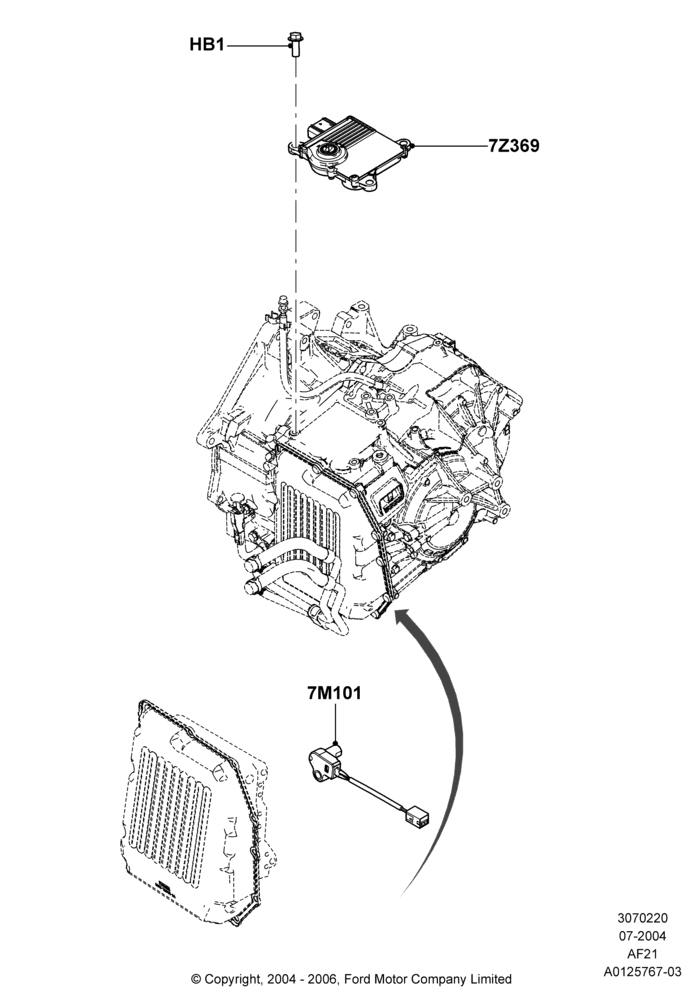 20A - Transmission Modules and Sensors, 6-Speed Automatic Transaxle - AWF21; 12/JUL/2004-30/APR/2007