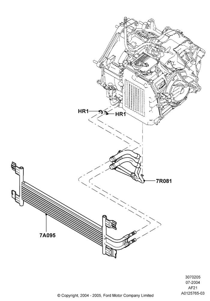 05A - Transmission Cooling Systems, 6-Speed Automatic Transaxle - AWF21; 12/JUL/2004-30/APR/2007