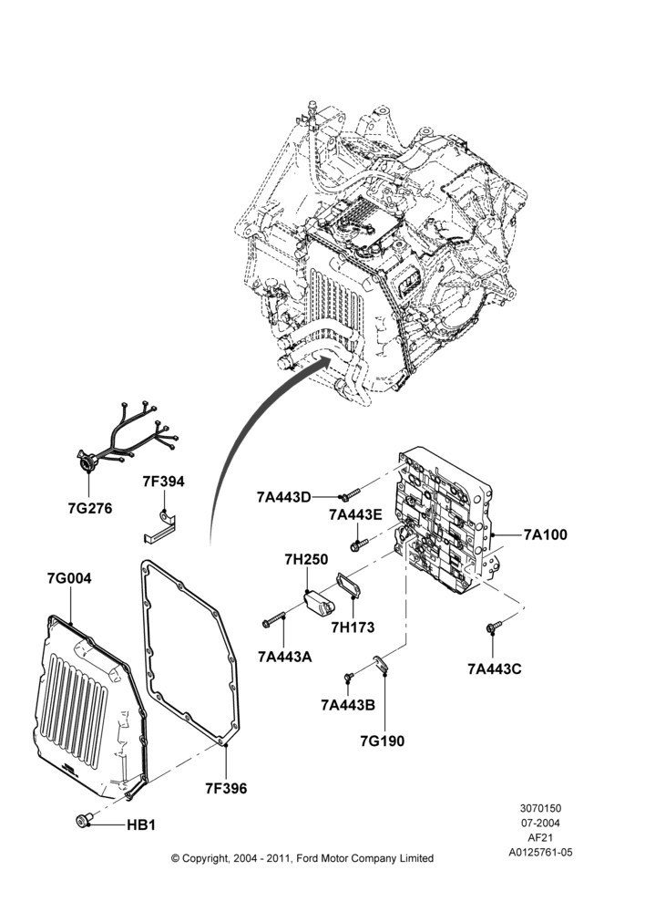 50A - Valve Body And Main Control, 6-Speed Automatic Transaxle - AWF21; 12/JUL/2004-30/APR/2007