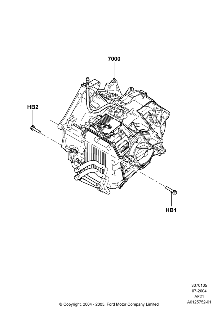 05A - Transmission & Speedometer Drive, 6-Speed Automatic Transaxle - AWF21; 12/JUL/2004-30/APR/2007