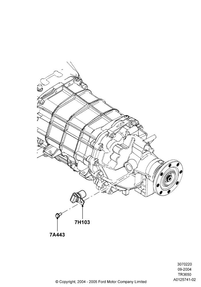 20B - Transmission Modules and Sensors, TR3650 5-Speed Manual Transmission; 07/SEP/2004-22/MAR/2010