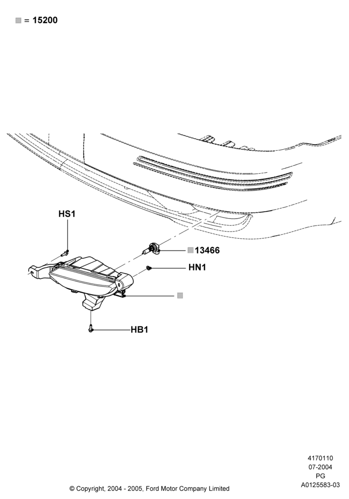10A - Front Fog Lamps, Ford Division Derivative; 12/JUL/2004-30/APR/2007