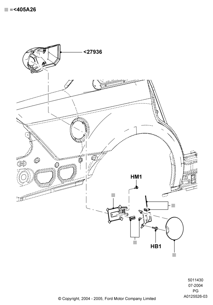 30 - Fuel Tank Filler Door and Controls; 12/JUL/2004-15/JUN/2009