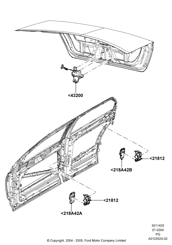 25 - Central Locking System; 12/JUL/2004-15/JUN/2009