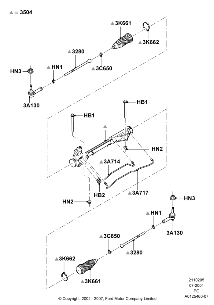 05A - Steering Gear; 12/JUL/2004-30/APR/2007