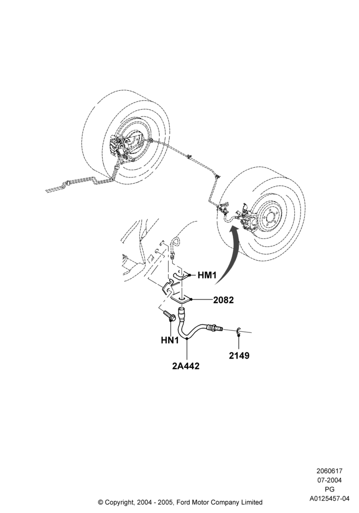 17 - REAR BRAKE LINES; 12/JUL/2004-15/JUN/2009