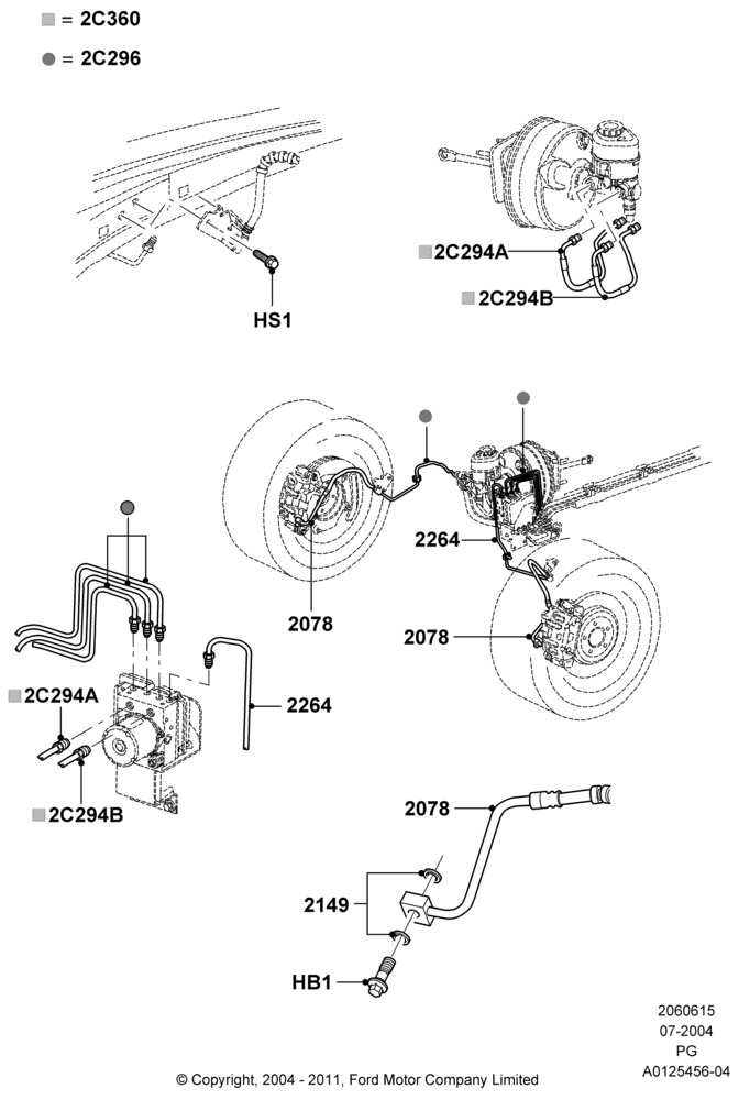 15A - FRONT BRAKE LINES; 12/JUL/2004-30/APR/2007