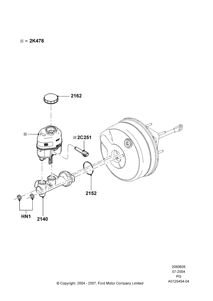 05A - Master Cylinder - Brake System; 12/JUL/2004-30/APR/2007
