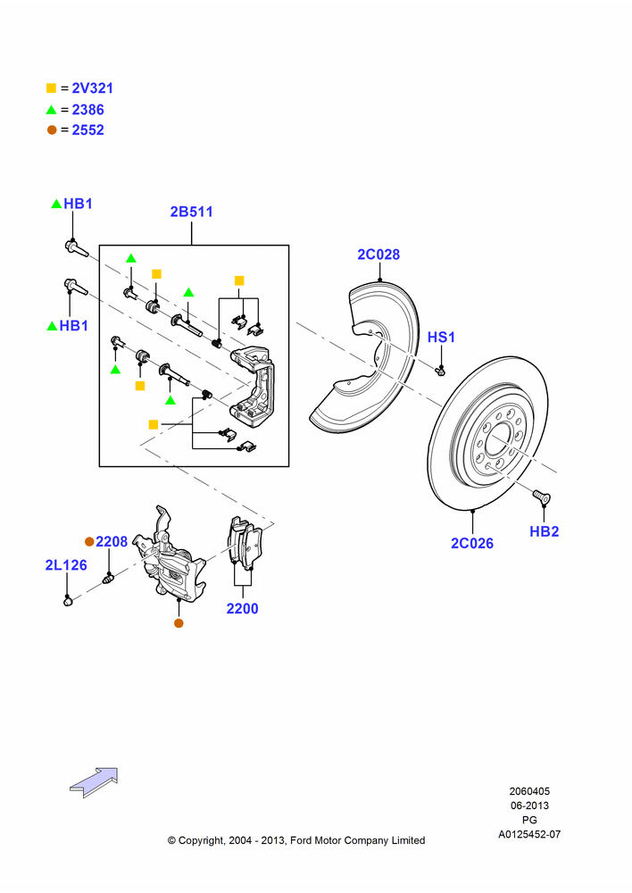 05 - Rear Brake Discs and Calipers; 12/JUL/2004-15/JUN/2009