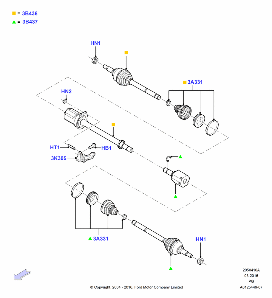 10A - Drive Shaft - Front Axle Drive; 12/JUL/2004-30/APR/2007
