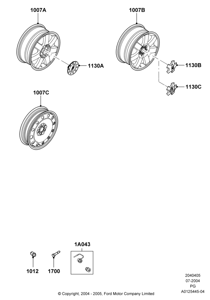 05A - Wheels, With 17" Wheels; 12/JUL/2004-30/APR/2007
