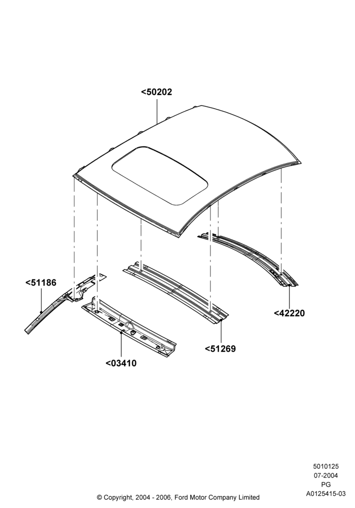 25 - Roof - Sheet Metal; 12/JUL/2004-15/JUN/2009