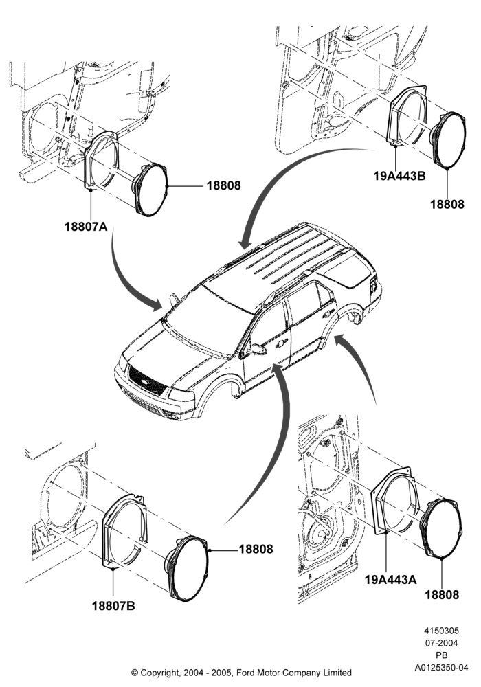 05A - Speakers, With Premium Sound System; 12/JUL/2004-04/JUN/2007