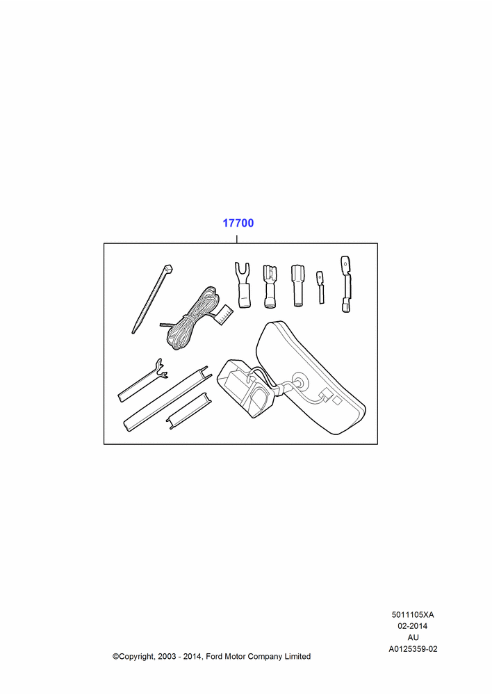 05XA - Windshield/Inside Rear View Mirror, Accessory; 04/SEP/2003-27/AUG/2007