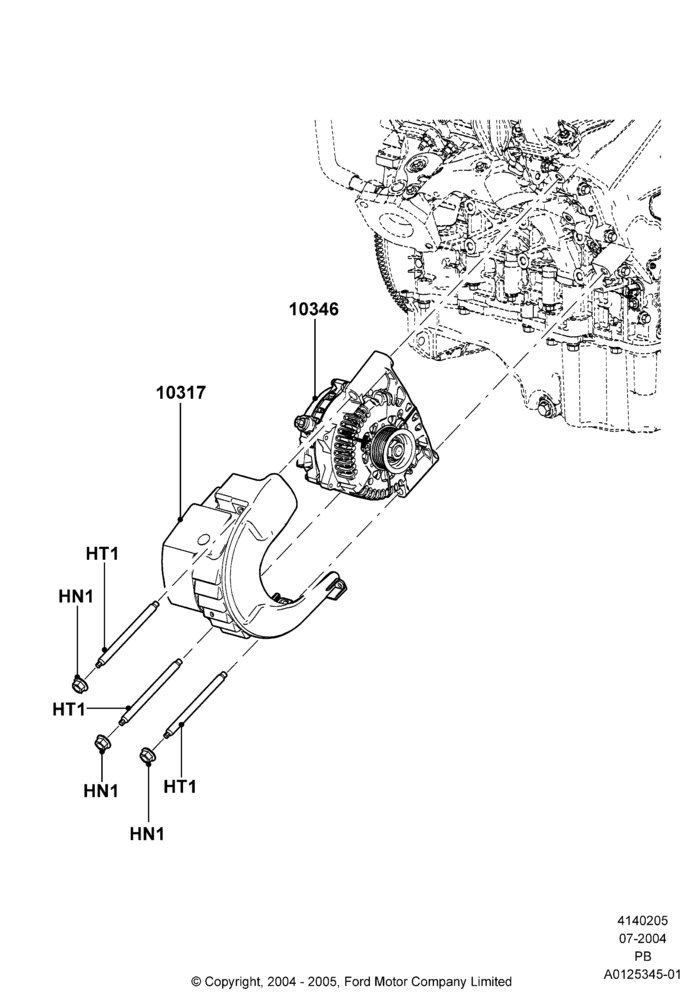 05A - Alternator and Mountings; 12/JUL/2004-04/JUN/2007