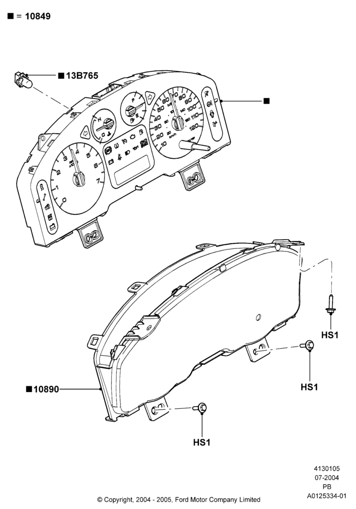 05A - Instrument Cluster; 12/JUL/2004-04/JUN/2007