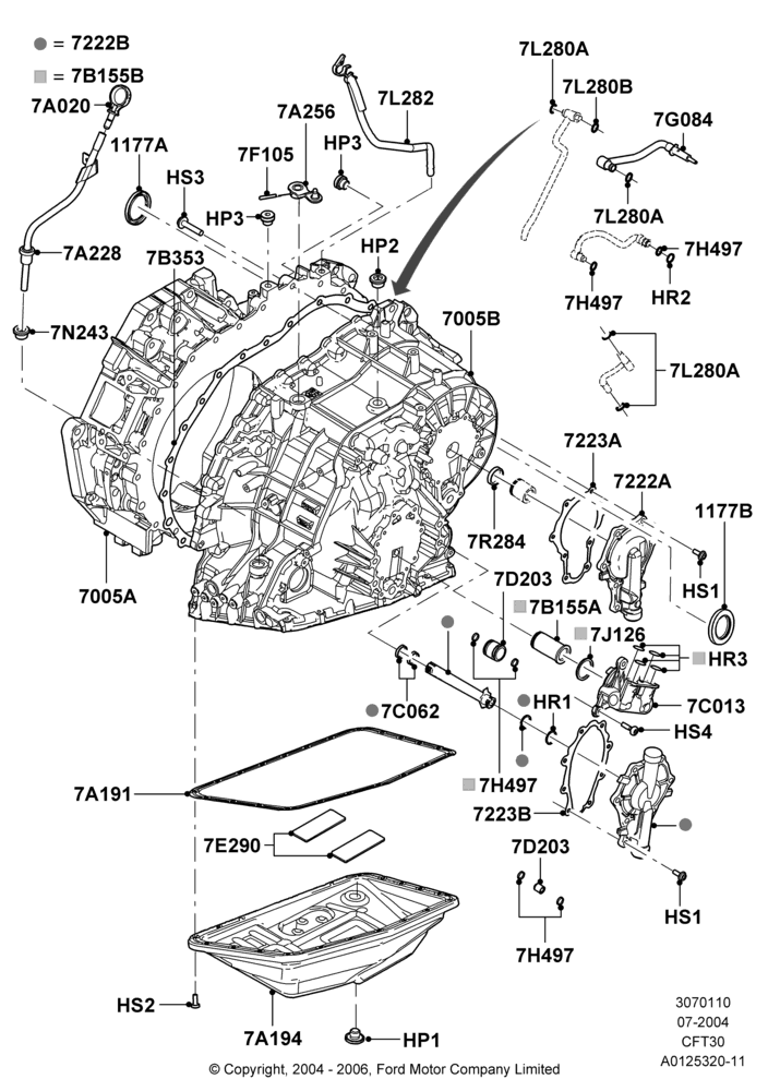 10A - Transmission External Components, CVT Select Shift Transmission; 12/JUL/2004-05/DEC/2005