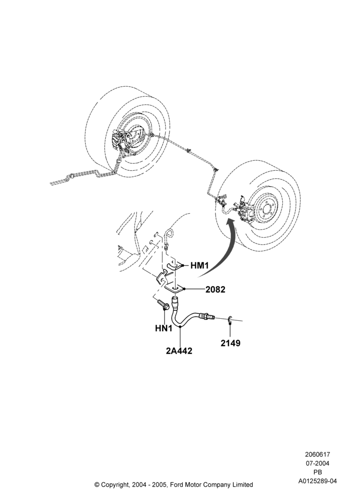 17 - REAR BRAKE LINES; 12/JUL/2004-04/JUN/2007