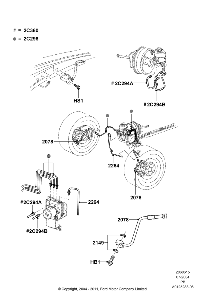 15 - FRONT BRAKE LINES; 12/JUL/2004-04/JUN/2007