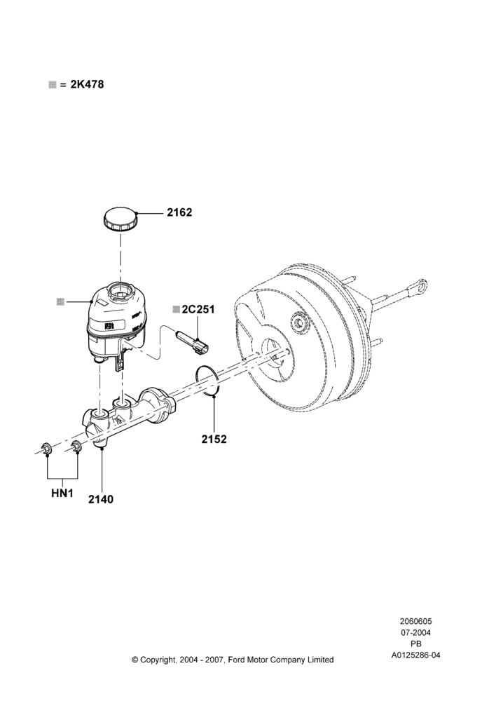 05 - Master Cylinder - Brake System; 12/JUL/2004-04/JUN/2007