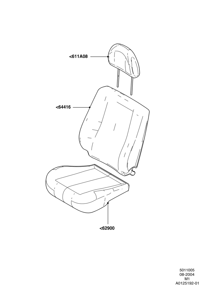 05E - Front Seat Covers, Lincoln/Mercury Series; 16/AUG/2004-01/MAY/2006