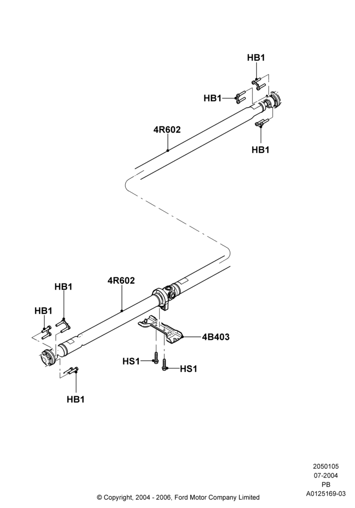 05 - Drive Shaft - Rear Axle Drive; 12/JUL/2004-04/JUN/2007