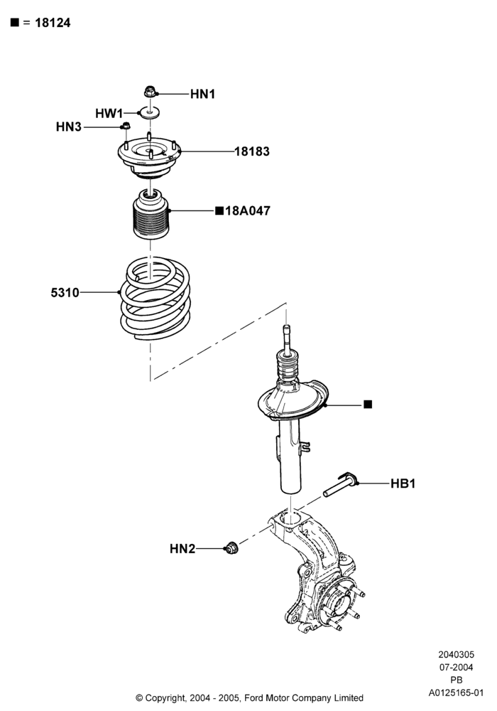 05 - Front Suspension Struts and Springs; 12/JUL/2004-04/JUN/2007