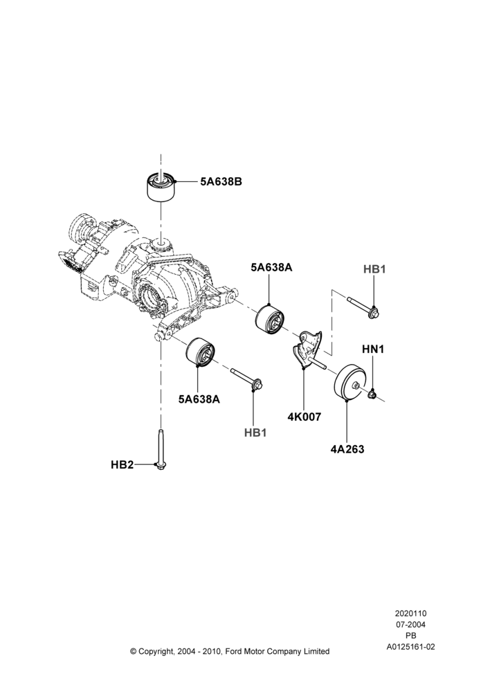 10 - Rear Differential Mounting; 12/JUL/2004-04/JUN/2007